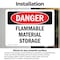 Signmission Flammable Material Storage Danger Sign, Vinyl Decal, 14in W x 10in L, 2PK OS-2PACK-DS-D-1014-L-2351 - alternate 4